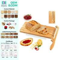 Ensemble de trancheurs à pain BH gain de place, couteau à pain au levain et planche à découper avec rangement magnétique pour pains faits maison