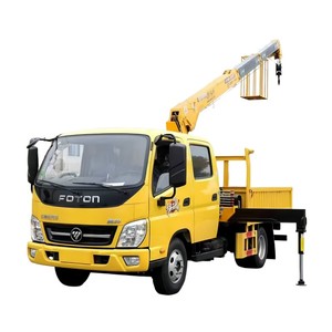 Mini-camion Foton à double cabine pour 2+3 passagers, moteur diesel, grue de 3 tonnes ou 5 tonnes, à vendre - Product Image 1