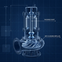 Pompe submersible de dragage des eaux usées Qiangkai, robuste, 15KW 75KW, en acier inoxydable, anti-colmatage, haute pression, 5 HP, garantie de 2 ans