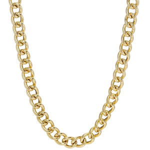 Nuovo Disegno 18K Placcato <span class=keywords><strong>Oro</strong></span> Dei Monili Della Catena In Acciaio Inox di Spessore Minimalista Chunky Curb Catena a maglia della <span class=keywords><strong>Collana</strong></span> per Le Donne - Product Image 1