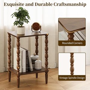 <span class=keywords><strong>Mesa</strong></span> <span class=keywords><strong>Auxiliar</strong></span> de <span class=keywords><strong>Madera</strong></span>, Rectangular, Ideal para Sala de Estar, Dormitorio o Espacios Pequeños, Decorativa - Product Image 4