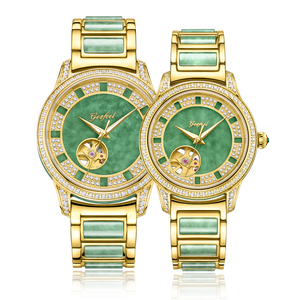 Luxury Zircon Diamond <b>Mechanical</b> <b>Watch</b> Bracelet Jewelry Waterproof Natural Jade Automatic <b>Watch</b> - Product Image 5