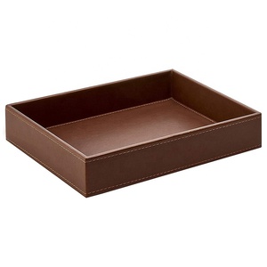 Plateau <span class=keywords><strong>de</strong></span> rangement pour bureau, organisateur en cuir PU, plateau <span class=keywords><strong>de</strong></span> chevet, plateau <span class=keywords><strong>de</strong></span> coiffeuse, boîte à monnaie, organisateur <span class=keywords><strong>de</strong></span> rangement pour clés et bijoux - Product Image 1
