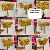 Maßgefertigte 10 Stück/Beutel Acryl Umweltfreundlicher 'God Bless My Baptism' Tortenaufsatz Religiöses Themen-Party Tortendekorationszubehör