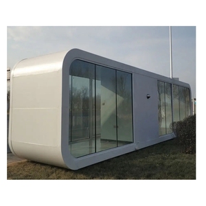 Conteneur modulaire préfabriqué de luxe moderne en acier, extensible, pour habitation compacte, bureau 6 places, cabine, école, salon - Product Image 1