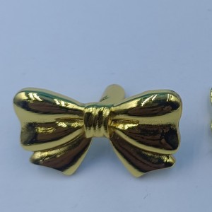 Bow Knot Furniture Handle Alloy Warm <b>Gold</b> European Style Wardrobe <b>Cabinet</b> <b>Knob</b> Hardware Accessory - Product Image 3