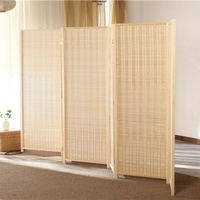 Paravent pliant de style chinois en bois, bambou et rotin, séparateur de pièce mobile et pliable pour salon et hôtel