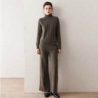 Nouvelle Collection 2026 : Ensembles Pulls Femme 2 Pièces Automne Hiver – Tricot Chunky Décontracté et Confortable en Cachemire et Laine, Pantalon Ample et Hauts en Cachemire