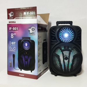 Altavoz IFeiGift <span class=keywords><strong>Boombox</strong></span> de 8 Pulgadas, Precio al por Mayor, Altavoz TWS con Bajos y Luces de Colores, Micrófono IF-801 para Fiestas en Casa y al Aire Libre - Product Image 1
