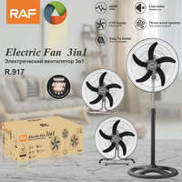 Ventilateur de sol industriel à haute vitesse à hauteur réglable Ventilateur électrique 3 en 1