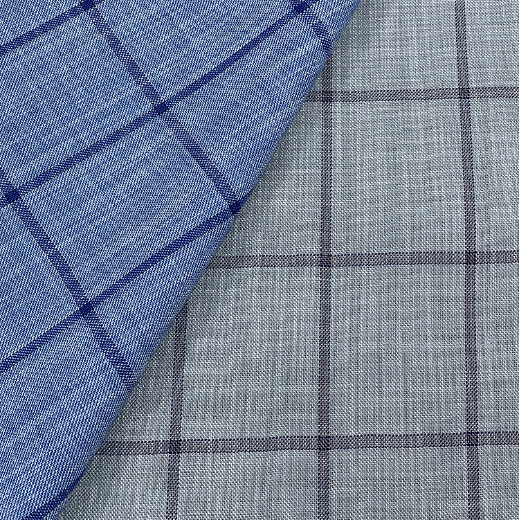 Hot Sales New Collection Polyester Viscose TR Check Fabric Summer Fabric For Suits Suiting Fabric