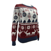 Pull col ras du cou pour fête de noël, 2023, lumières Led, unisexe, en acrylique, moche