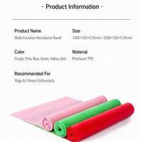 Banda de Resistencia de Látex para Yoga, Estiramiento, Ejercicio, Bandas Elásticas para Fitness, Gimnasio, Pilates, Entrenamiento, Venta al por Mayor