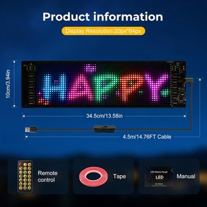 Letrero LED LUXONIC de 34.8x10.2CM, Pantalla Flexible Programable RGB con Control por Aplicación Bluetooth - Product Image 6