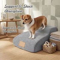 OEM ODM Moderne Luxus-Hundetreppe Memory-Schaum Oxford-Stoff Rutschfest Abnehmbarer Bezug Komfortabel Ganzjährig CertiPUR OEKO