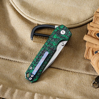 Couteau pliant tactique en fibre de carbone haute dureté, couteau à lame rabattable en acier VG-10, couteau utilitaire multifonctionnel personnalisé T0073-7