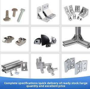 Braket koneksi sudut t-slot 8mm untuk 2020/3030/4040 braket segitiga profil aluminium untuk koneksi 90 derajat - Product Image 6