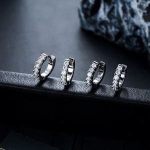 Pendientes de Aro Hipoalergénicos con Cristales de Zirconia para Hombre, Pendientes de Aro Redondos Románticos de Lujo, Joyería Fina para Fiestas - Product Image 6