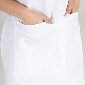 Tablier de cuisine noir bon marché personnalisé pleine longueur pour lave-vaisselle tissu coton polyester Tablier de cuisine pour chef Logo avec deux poches - Product Image 6