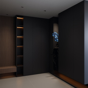 Mueble de Entrada Minimalista de Estilo Italiano, Mueble de Almacenamiento de Madera Maciza, Combinación de Muebles para Sala de Estar - Product Image 2