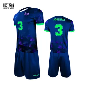 HOSTARON Vêtements de football personnalisés pour les clubs de l'équipe nationale Maillot de football pour le football Ensembles d'uniformes de soutien pour le football