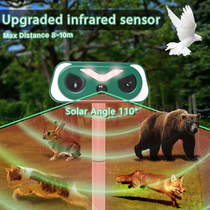 Lámpara de Llama Moderna Mejorada, Ahuyentador Ultrasónico Solar a Prueba de Agua para Control de Fauna Silvestre en Jardines, Invernaderos y Viñedos - Product Image 1