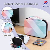 Étui de transport EVA pour accessoires de console de jeu, protection et rangement pour consoles de jeux vidéo avec emplacements pour cartes de jeu