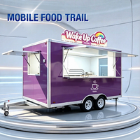 Remorque alimentaire d'extérieur entièrement équipée pour la torréfaction de chocolat et de noix, chariot à café, remorque de camion-restaurant économique de Guangzhou à vendre aux États-Unis