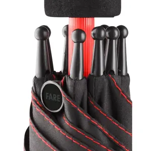 Paraguas con mango de color, merchandising sostenible - Product Image 3