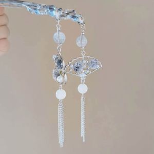 Épingles à cheveux pour femmes, style chinois, en acétate d'encre, type fourchette ou bâtonnet, avec pampilles et breloques en cristal transparent - Product Image 3