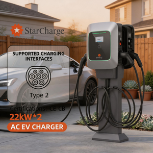 Waterproof Starcharge Saturn 44kW Dual Connector Type 2 AC Charging Pile CE UDT for Destination Parking Residential EV <b>Charger</b> - Product Image 1