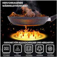 YongKang pabrik 8 buah aluminium padat berlapis marmer hitam antilengket perlengkapan dapur panci masak dan Set