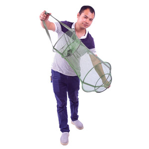 Jaula de pesca plegable de nailon con capacidad de 50 kg, red portátil para pescar al aire libre - Product Image 4