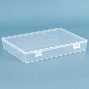 SUNSHING Transparent <b>Plastic</b> Storage <b>Box</b> for Craft Scrapbooking Quilt Projects Foldable Paper Storage Container Empty Craft <b>Box</b> - Product Image 2