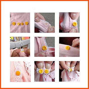 Usine KAM <span class=keywords><strong>T5</strong></span> Longue Épingle Boutons pression 6.5mm, Taille 20 <span class=keywords><strong>T5</strong></span> Brillant Rond Boutons En Plastique Attaches de Couches En Tissu - Product Image 5