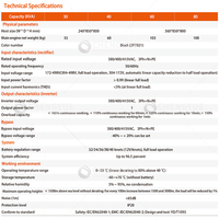 Vertiv Liebert EXS Pro 30kVA Onduleur triphasé en ligne à batterie au plomb haute fiabilité avec protection contre les courts-circuits 2700 Watts
