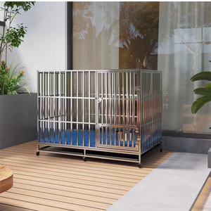 Durable antirouille pliable maison pour animaux de compagnie chat chien Cage en acier inoxydable Mobil pliant animalerie meubles pour usage intérieur/extérieur - Product Image 3