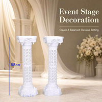 Colonne romaine en plastique blanc pour mariages et fêtes, élément décoratif ajouré élégant pour jardin, fournitures de mariage
