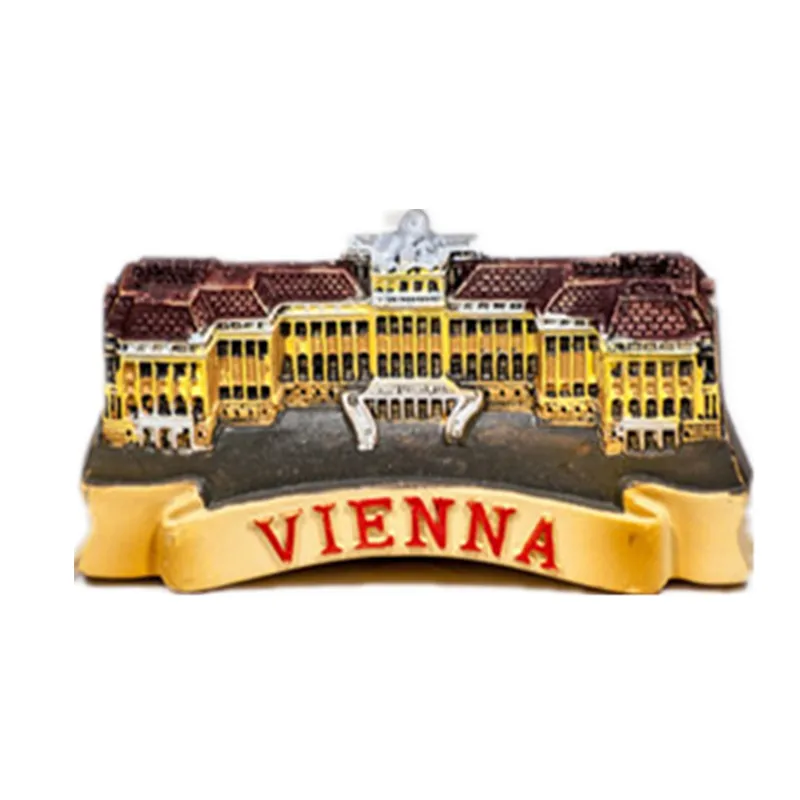 custom Different countries polyresin Vienna gift resin fridge magnet Austria Tourist Souvenirs magnets
