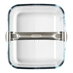 Teglia in Vetro Borosilicato 20x18x8cm con Manico Rimovibile, Adatta per Friggitrice ad Aria, <span class=keywords><strong>Forno</strong></span> <span class=keywords><strong>e</strong></span> Microonde, Trasparente <span class=keywords><strong>e</strong></span> Lavabile in Lavastoviglie - Product Image 3