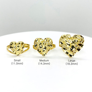 Anello da Uomo Duyizhao Hip Hop Personalizzato di Alta Qualità, Placcato in Oro 14K, Design a Cuore - Product Image 6
