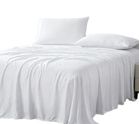 Ensemble de draps, taies d'oreiller et housse de couette 100% coton, couleur unie, quatre pièces, écologique, pour une utilisation toute l'année, 200 fils/cm²