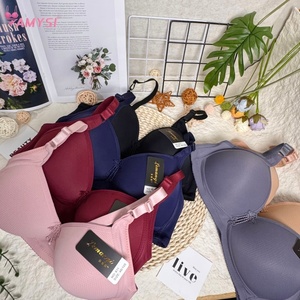 Amysi 811 # migliore vendita di biancheria intima sottile traspirante solida estate Plus Size 46-52D reggiseno Wireless <span class=keywords><strong>per</strong></span> donne grasse presa diretta di fabbrica - Product Image 2