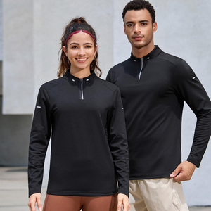 Camiseta Personalizada con Cuello Alto y Cierre de Cremallera, 230 g/m², Unisex, 93% Poliéster, 7% Elastano, Manga Larga, Cierre de Cremallera por la Mitad, Lisa - Product Image 3