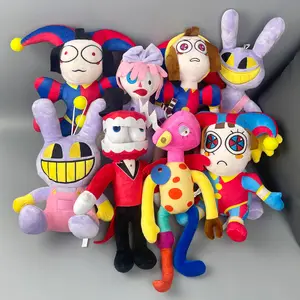 2024 inanılmaz dijital sirk yeni tasarım karikatür Anime Pomni ve Jax dolması peluş oyuncak dijital sirk çocuklar için oyuncaklar