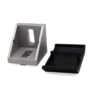 Nhôm Hồ Sơ Kết Nối <span class=keywords><strong>L</strong></span> Shape Die Cast Nhôm Góc Khung 90 Độ Góc Khung Với Nắp Caps - Product Image 2