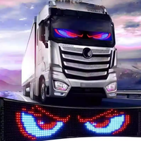Écran LED pour pare-brise de voiture avec contrôle par application, effet œil de démon animé, œil du diable, avec graphismes dynamiques