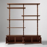 Table en bois de luxe moderne, unité de rangement design Finn avec étagères réglables pour salons, meubles d'hôtel de luxe