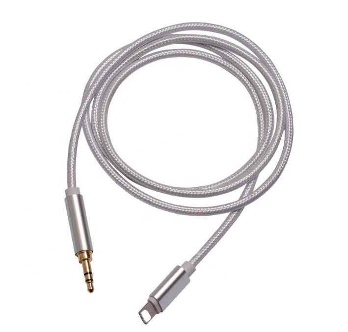 3.5 mm Audio Cable for iPhone Nylon Braided AUX to Lightning Cable Audios Video Cables