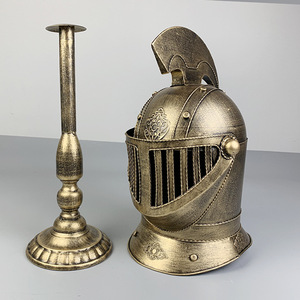 Adornos Clásicos Retro de Casco de Guerrero Romano, Artesanía Metálica de Alta Calidad, Modelos de Armadura de Guerrero de Hierro, Coleccionables de Lujo al por Mayor - Product Image 4
